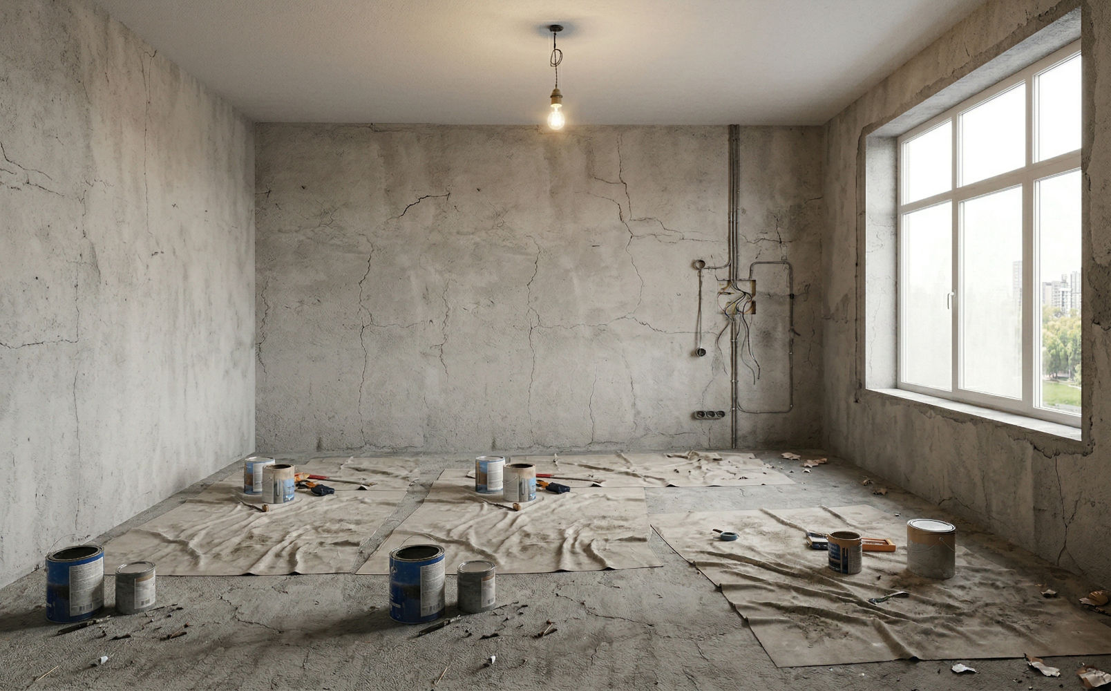 غرفة قبل التجديد